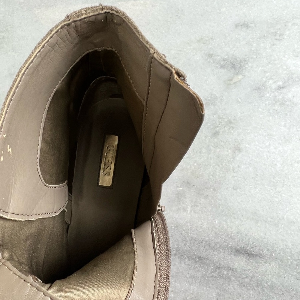 Guess Taupe Suede Ankle Booties - Picture 14 of 14
